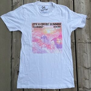 Taylor Swift x Stella McCartney Cruel Summer White T-shirt Size Small New